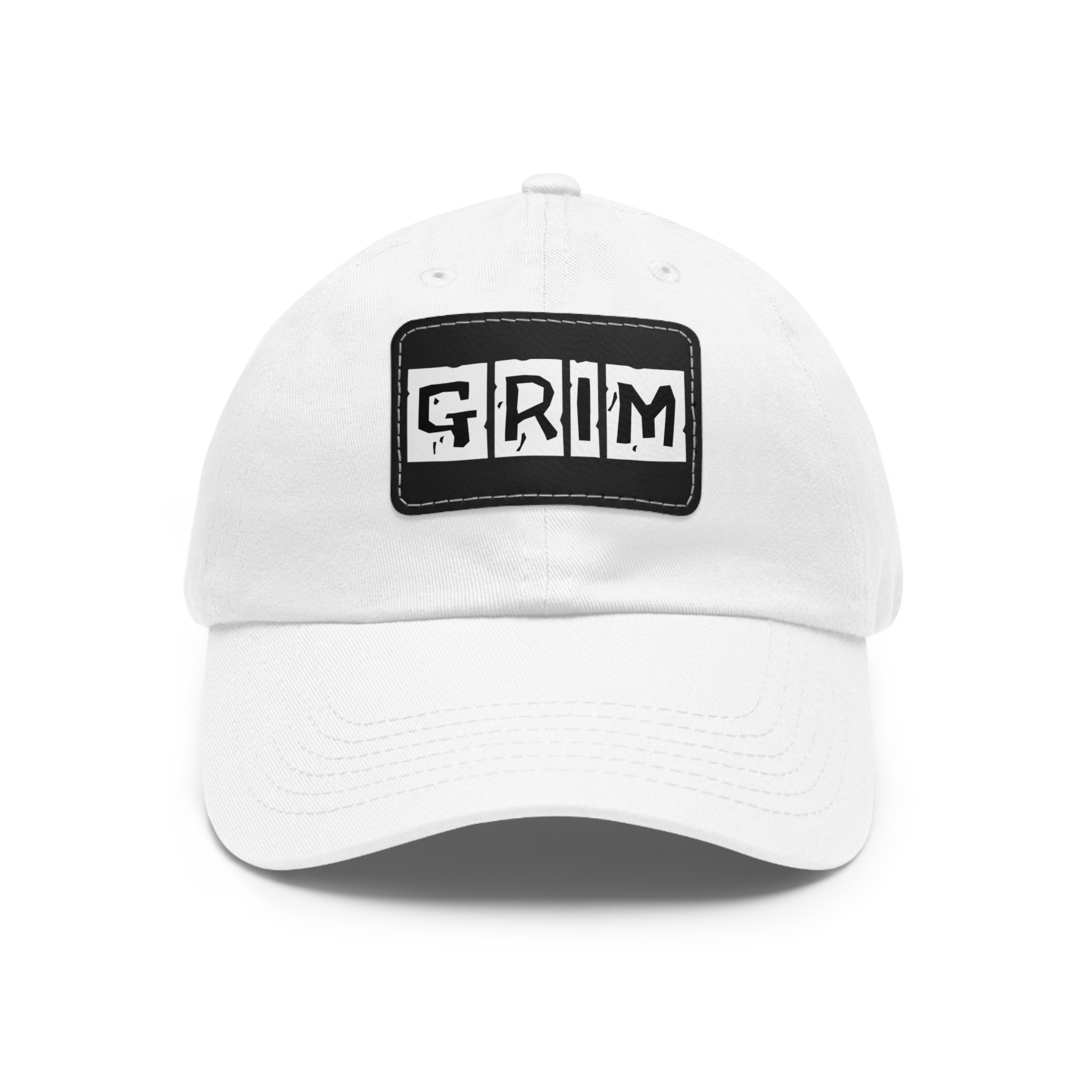 Grim Garage - Dad Hat with Leather Patch - Image 5