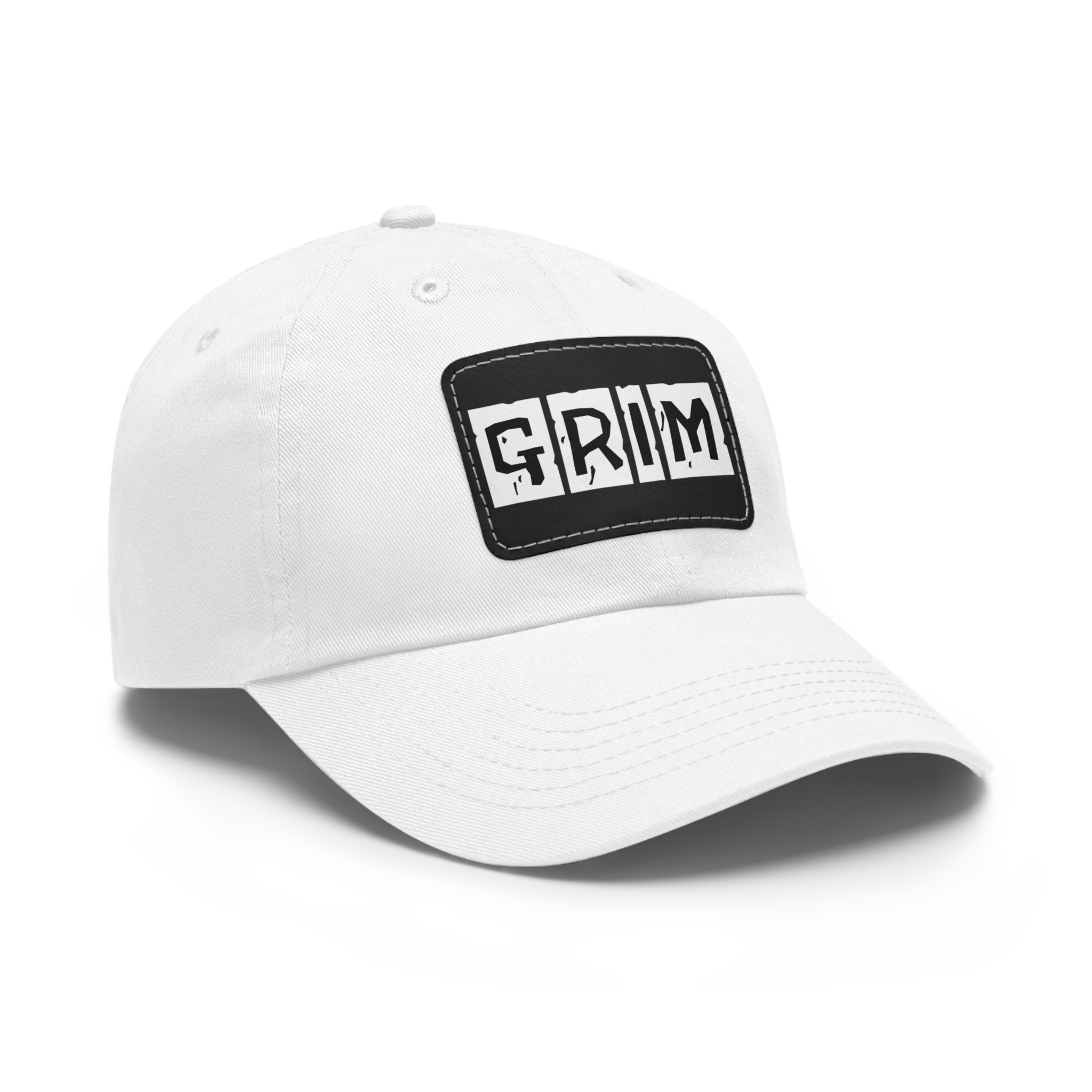 Grim Garage - Dad Hat with Leather Patch - Image 6