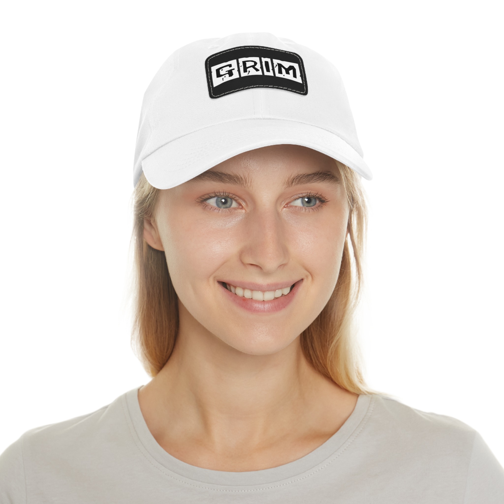 Grim Garage - Dad Hat with Leather Patch - Image 8